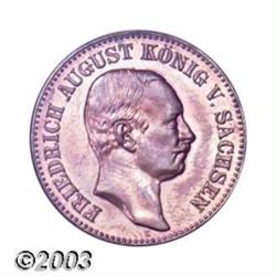 Saxony. Friedrich August III pattern 20 Mark in copper,