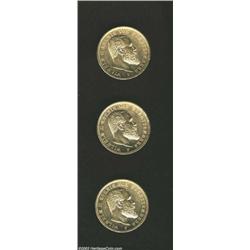 Wurttemberg. Gold 20 Mark trio including: