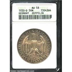 Weimar Republic. Zeppelin 5 Mark 1930D,