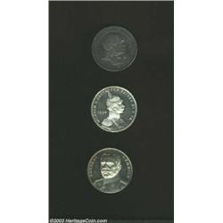 A trio of silver medals and Gedenk Talers as follows: