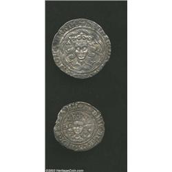 Henry VI pair, Groat (S-1859) and Halfgroat (S-1840), Calais Mint,