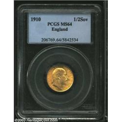 Edward VII gold 1/2 Sovereign 1910,