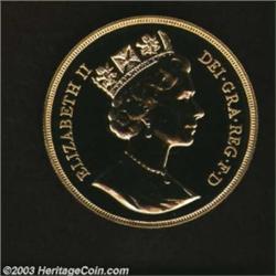 Elizabeth II gold 5 Pound 1987,