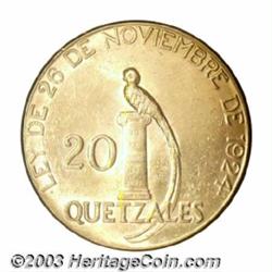 Gold 20 Quetzals 1926,