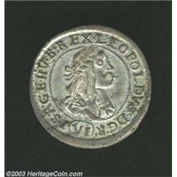 Leopold 6 Krajczar 1671/0 KB,