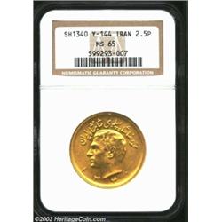 Mohamed Shah gold 2 1/2 Pahlavi SH1340 (1961),