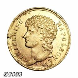 Naples &amp; Sicily. Joachim Murat gold 40 Lire 1813,