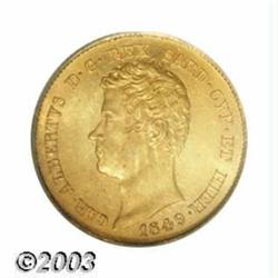 Sardinia. Gold 20 Lire 1849-P Anchor,