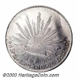 Hookneck 8 Reales 1824 Mo-LM,