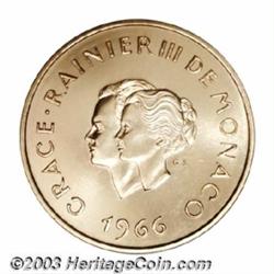 Ranier III &amp; Grace gold 200 Francs 1966,