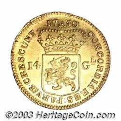 Westfriesland. Gold 14 Gulden 1750,