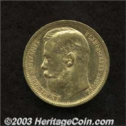 Nicolas II gold 15 Roubles 1897,