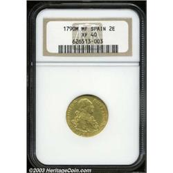 Carlos IIII gold 2 Escudos 1790M,