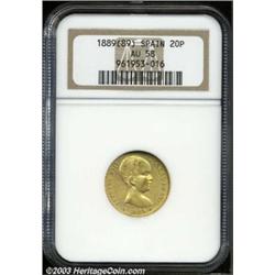 Alfonso XIII gold 20 Pesetas 1889 (89),