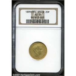 Alfonso XIII gold 20 Pesetas 1899 (99),