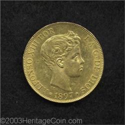 Alfonso XIII gold 100 Pesetas 1897 (97),