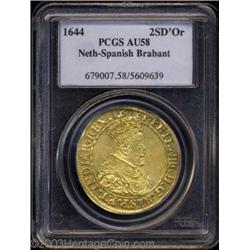 Spanish Netherlands, Brabant. Philip IV gold 2 Souverain d'or ND (1621-65), Antwerp