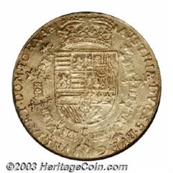 Spanish Netherlands, Tournai. Albert and Isabella gold 2 Souverain d'Or ND (1598-1621),