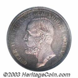 Oscar II 2 Kronor 1890,