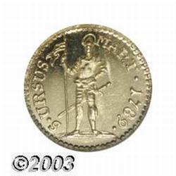 Solothurn. Gold 1/4 Duplone 1789,