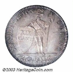 Vaud. 40 Batzen 1812,