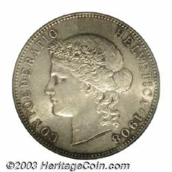 Confederation 5 Francs 1908B,