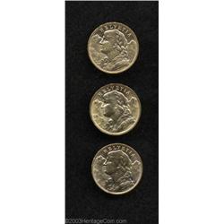 Gold 20 Francs Lot of 3,
