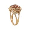 Image 3 : 14KT Rose Gold 8.00ct Morganite and Diamond Ring