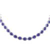 Image 1 : 14KT White Gold 60.84ctw Tanzanite and Diamond Necklace