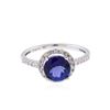 Image 2 : 14KT White Gold 2.04ct. Tanzanite and Diamond Ring