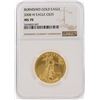 Image 1 : 2008-W $25 Burnished American Gold Eagle Coin NGC Graded MS70