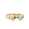 Image 1 : 14KT Yellow Gold 1.71ctw Round Brilliant Cut Diamond Engagement Ring