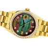 Image 2 : Mens 18KT Yellow Gold Rolex President Watch with Diamond Bezel & Dial