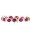 Image 2 : 14KT Yellow Gold 48.97ctw Ruby and Diamond Bracelet