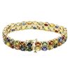 Image 2 : 14KT Yellow Gold 26.50ctw Multi Color Sapphire Bracelet