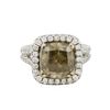 Image 2 : 18KT White Gold 7.10ctw Natural Fancy Color Diamond Ring GIA Certified