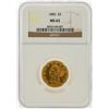 Image 1 : 1880 $5 Liberty Head Half Eagle Gold Coin NGC MS63