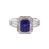 Image 1 : 14KT White Gold 2.05ct. Blue Sapphire and Diamond Ring