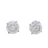 Image 1 : 14KT White Gold 3.24ctw Diamond Stud Earrings