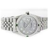 Image 2 : Mens Rolex Stainless Steel Meteorite Diamond and Emerald Datejust Wristwatch
