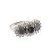 Image 1 : 14KT White Gold 5.04ctw Black and White Diamond Ring