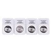 Image 1 : Set of (4) 2012 Lydian Mint .999 Silver 1 Troy Ounce Coins NGC Certified