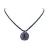 Image 1 : 14KT White Gold 50.66ct. Blue Sapphire and Diamond Necklace