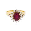 Image 2 : 14KT Yellow Gold 2.20ctw Ruby and Diamond Ring