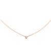 Image 1 : 14KT Rose Gold .10ct Diamond Solitaire Necklace
