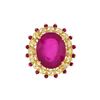 Image 2 : 14KT Yellow Gold 26.07ctw Ruby and Diamond Ring
