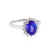 Image 1 : 14KT White Gold 2.20ct. Tanzanite and Diamond Ring