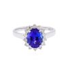 Image 2 : 14KT White Gold 2.20ct. Tanzanite and Diamond Ring