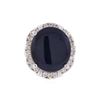 Image 2 : 14KT White Gold 14.89ct. Blue Star Sapphire and Diamond Ring