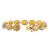 Image 3 : 14KT Yellow Gold 17.96ctw Opal and Diamond Bracelet